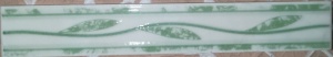 Бордюр для плитки Ресса узкий 200х30 Зеленый лист