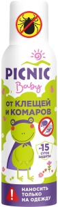 Аэрозоль от клещей и комаров 125см3 Пикник БЕБИ(12)