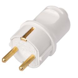 Вилка штепсельная В16-379 з/к белая ,16А, 24шт