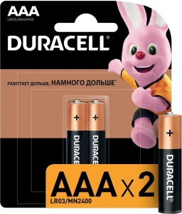 Батарейка DURACELL Basic ААА мизинчиковая 2штуки