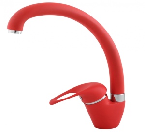 Смеситель д/кухни RUSANT,Красный, рыч, жестк. выс. изл, на Г