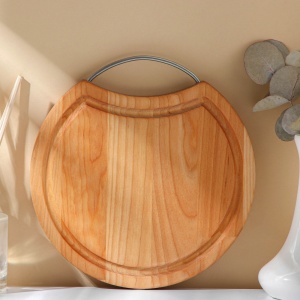 Доска разделочная береза круглая 20х1,8см пропитано маслом ТМ Adelica 1/1