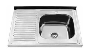 Мойка накладная 60х80  правая 0,4х130