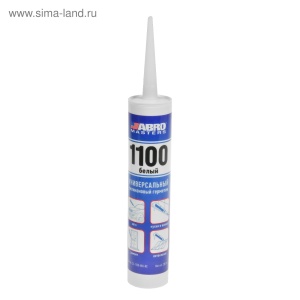 Герметик силикон универсальный белый 280мл Абро (24)