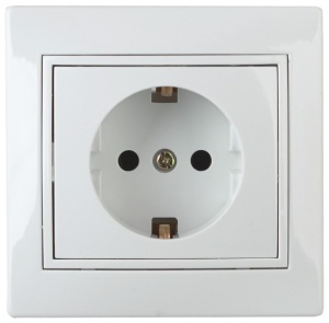 Розетка Intro Plano с/п 1пол 16А з/к белая 1-202-01