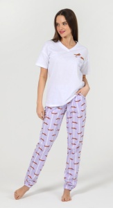 Костюм жен. (футб+брюки) Таксы-2 р.46 (ЧЗ)