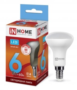 Лампа LED-R50-VC 6Вт Е14 4000К IN HOME