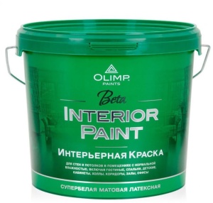 Краска д/стен и потолков латексная 5л -30  OLIMP БЕТА