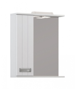 Шкаф-зеркало Diana700 (левый) с подсветкой и розеткой