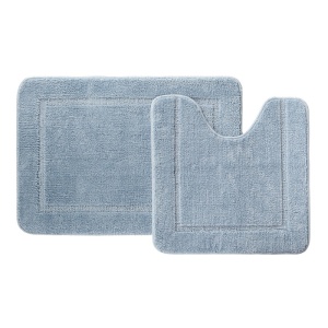 Набор ковриков для ванной микрофибра 65х45/45х45 см IDDIS голубой 1/10