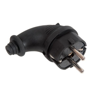 Вилка каучук угловая з/к 16А 250В 1241