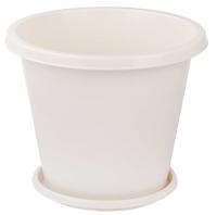 Горшок цв. Эконом 10л с под. белый, коричневый