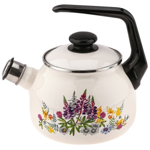 Чайник эмалированный 2,5 л Люпины 1/4