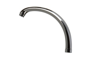 Гусак д/кухни гайка 3/4 имп смесит. с аэрат. нерж изл.  (УТКА)