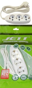 Удлинитель РС-3 Джетт 3гн 10м з/к 16А ПВС 3х0,75