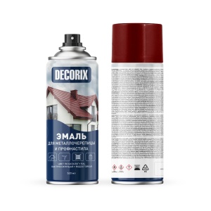 Эмаль аэрозольная д/металлочерепицы и профнаст.зеленый мох DECORIX 520 мл RAL 6005