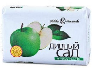Мыло туалетное 90гр Дивный Сад Зеленое яблоко Невская косметика (72) 