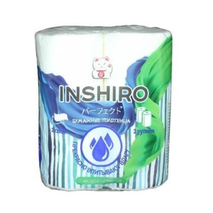 Полотенца кухонные INSHIRO 2слоя 2рулона по 12 шт