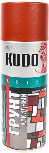 Эмаль аэрозольная алкидная универсальная красная 520мл КУДО 
