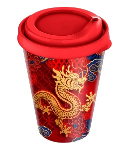 Стакан с крышкой Дракон 420мл Хозабсолют