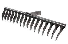 Грабли 16 зубьев витые из рельсовой стали Авада