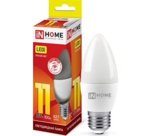 Лампа  LED-свеча-VC 11Вт 3000 Е27 IN HOME,