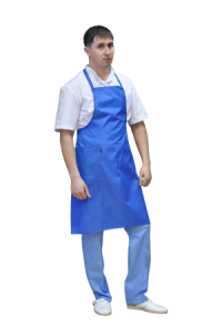 Фартук Шеф-повар, Ф.008 тк.тиси-120 василек(ЧЗ)