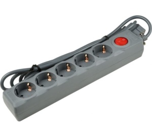 Сетевой фильтр S-GSU5-5 GREY 5гн,5м,з/к 10А ПВС 3х0,75