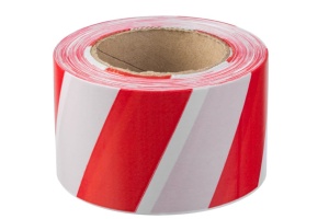 Лента для ограждений неклейкая 50мм*200м КРАСНО-БЕЛАЯ ЗУБР (36)