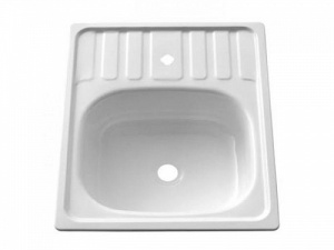 Мойка стальная эмалированная 50х60х16 с кронштейном