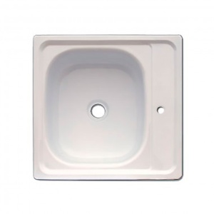 Мойка стальная эмалированная 50х50х16 с кронштейном