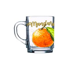 Кружка стекло 200 мл Green Tea Полезный мандарин 1/20 шт
