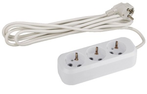 Удлинитель 10-3e3m 3гн 3м, з/к 3х0,75 10А LINZO 