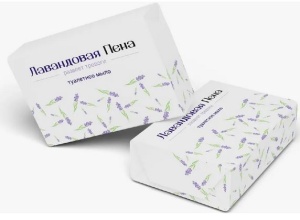Мыло туалетное 180гр Лавандовая пена м.Ординарное в бум.уп .(20)