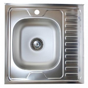 Мойка накладная 60х60 левая 0,5х150