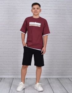 Костюм мал. (футб+шорты)  М746-23 рост 44/170 (ЧЗ)