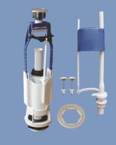 Арматура для бачка нижняя подводка, кнопка хром, А105.57.48.3