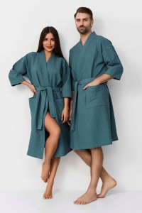 Халат муж. (кимоно) вафельный  ВК-242 р.64-66 (ЧЗ)