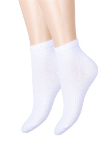 Носки детские дев. х/б+эл ажур КВ с736 1/30 р.18-20 (ЧЗ)