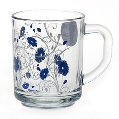 Кружка стекло 250 мл Serenade Blue 1/12