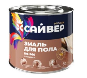Эмаль ПФ-266 для пола серая 1,8кг (6) Сайвер