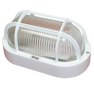 Светильник Банник 1402 овал малый с решеткой белый