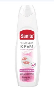 Средство чистящее универсальное Санита крем Стеклокерамика 600гр(12) 