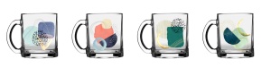 Кружка стекло 200 мл Green Tea Абстракция 1/20шт