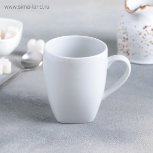 Кружка фарфор 210мл ГЛОРИЯ Белая 1/4