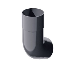 Колено трубы 135, серый 