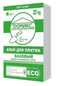 Клей для керамической плитки 25кг Базовый Домикс (48)