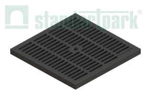 Решетка водоприемн PolyMaxBasic РВ-28.28-ПП пластиковая ячеистая черная  3380-Ч  21
