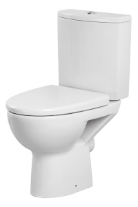 Унитаз-компакт PARVA CLEAN ON горизонтальный выпуск, безободковый, сиденье мульти-лифт, easy-off