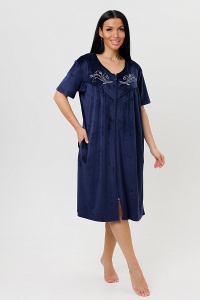 Халат жен. велюр на молнии 2229/1,2 р.54 (ЧЗ)